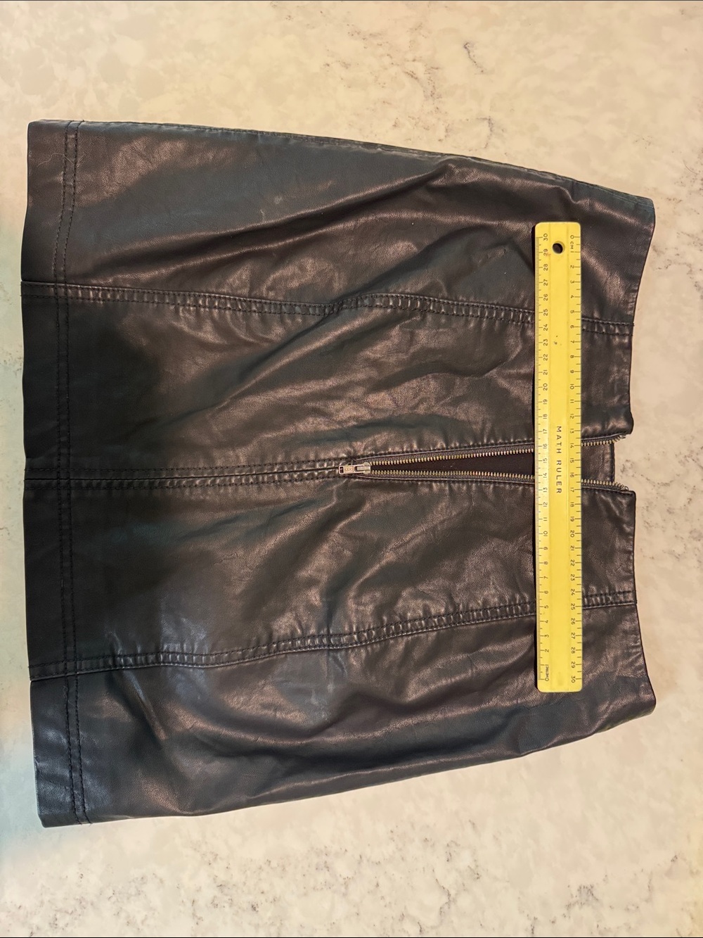 Free People Black Faux Leather Paneled Mini Skirt - Picture 4 of 4